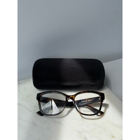 NEW Gucci GG1340O Brown Square Logo Eyeglasses Frames - Picture 7 of 8
